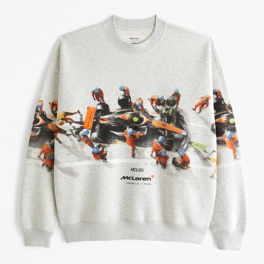 Abercrombie & Fitch McLaren Racing Formula 1 F1 Crewneck Sweatshirt XL